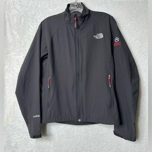 The North Face Women Black Performance Jacket with Red Accents Size Small.